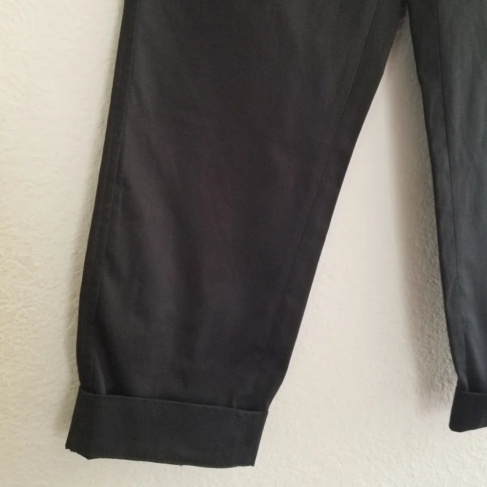 Golden Goose High Rise Tapered Leg Chino Pants Size S Small Black - Picture 10 of 11